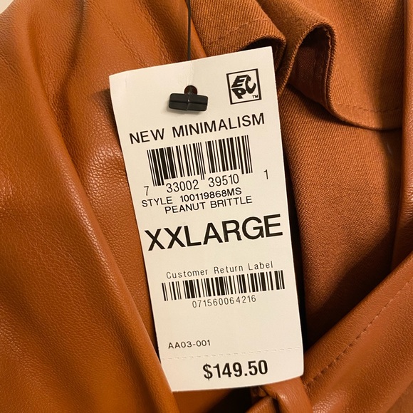 NWT 2XL plus size Alfani lapel trench coat butterscotch designer coat fall - Picture 3 of 8